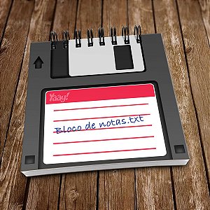 Bloco de Anotações Disquete Floppy Disk