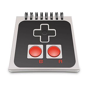 Bloco de Anotações Joystick 8-bits Minimalista