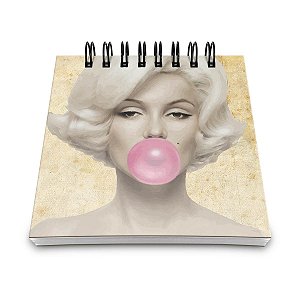 Bloco de Anotações Retrô Marilyn Monroe