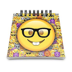 Bloco de Anotações Emoticon - Emoji Nerd Geek