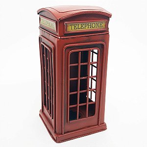 Cofre Cabine Telefônica Londres - 20 x 10 cm