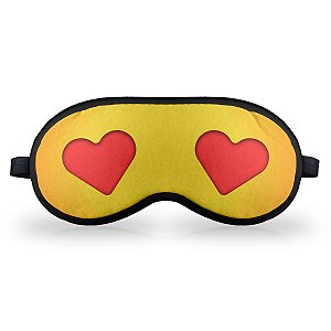 Máscara de Dormir em neoprene - Emoticon Emoji Amor
