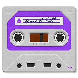 Mouse pad Fita Cassete Rock n Roll