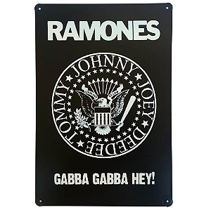 Placa de Metal Decorativa Ramones - 30 x 20 cm