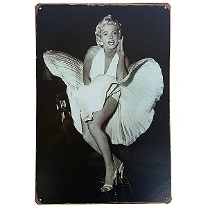 Placa de Metal Decorativa Marilyn Monroe PB - 30 x 20 cm