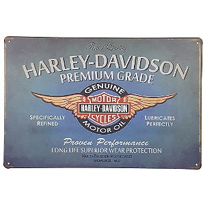 Placa de Metal Harley Finest Quality - 30 x 20 cm