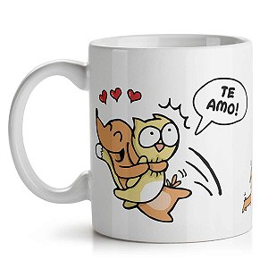 Caneca USQ Cães e Gatos Te amo 2