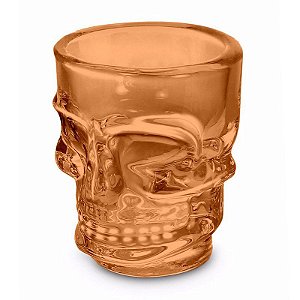 Copo Shot Caveira Skull Dose 50ml - laranja
