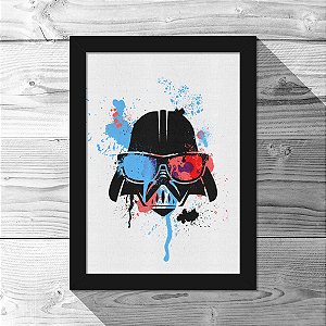 Quadro A4 Geek Side - Splash Vader - 21 x 30 cm