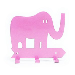 Cabideiro Elefante - rosa