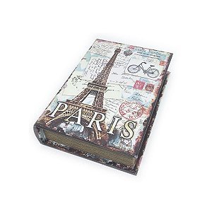 Caixinha Livro Decorativa Torre Eiffel Paris - 18 x 13 cm