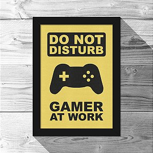 Quadro A4 Gamer at Work - 21 x 30 cm