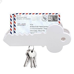 Porta Chaves e Cartas Magnético - Chave - branco