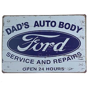 Placa de Metal Ford - 30 x 20 cm