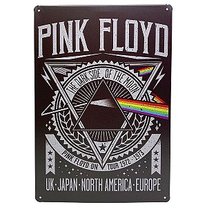 Placa de Metal Pink Floyd - 30 x 20 cm