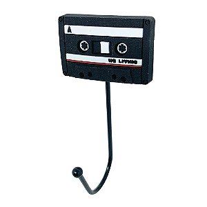 Cabideiro Porta Chaves Gancho multiuso Vintage - Fita Cassete
