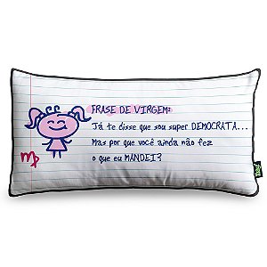 Almofada A frase do Sígno de Virgem é