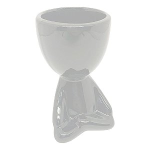 Vasinho Decorativo boneco Robert meditando - branco