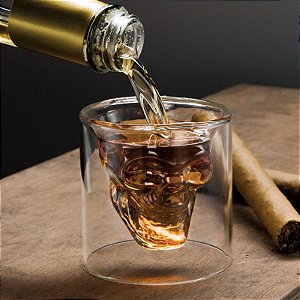 Copo para Whisky Caveira Doomed Grande 150ml