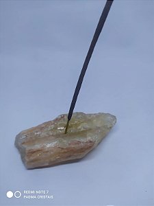 Porta Incenso / Incensário de Pedra Bruta Natural - Pedras Médias 100% Naturais e Brutas - CITRINO