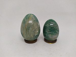 Yoni Ovo (Yoni EGG) de JADE SEM FURO (Jadeita) para Pompoarismo/Cristaloterapia - TAMANHO G