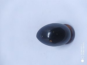 Yoni Ovo (Yoni EGG) de Obsidiana Com Furo para Pompoarismo/Cristaloterapia - MÉDIO