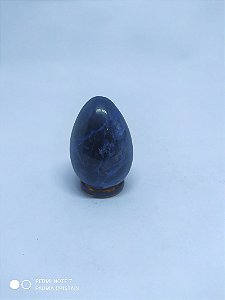 Yoni Ovo Quartzo Azul SEM FURO para Pompoarismo / Cristaloterapia - TAMANHO P