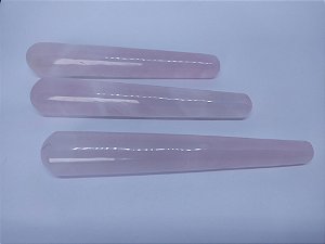 Bastao Yoni de Quartzo Rosa Polido Manualmente / Yoni WAN - MEDIO