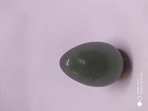 Ovo YONI de Quartzo Verde COM FURO  para Pompoarismo (YONI EGG) - TAMANHO M