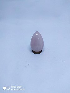 Yoni Ovo (Yoni EGG) de Quartzo Rosa Sem Furo para Pompoarismo/Cristaloterapia MEDIO