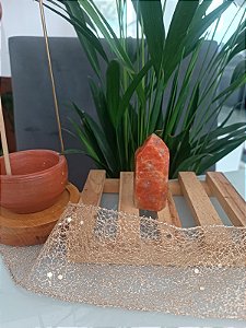 Ponta de Calcita Laranja – Energia Vital, Criatividade e Movimento Interior