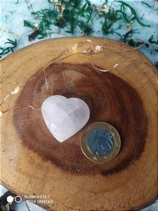 Coração de Cristal em Quartzo Rosa