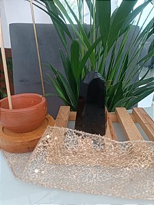 Ponta Geradora de Obsidiana – Cristal Natural - 141 - Sextavado
