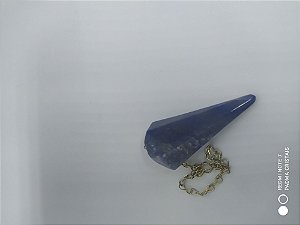 Pendulo Radiestesico/Feng Shui - Quartzo Azul