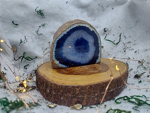 Geodo de Agata Azul Pequeno