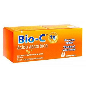 A021 - Vitamina C efervescente Bio C com 10 comprimidos (Referencia Aceviton, Reduxon)