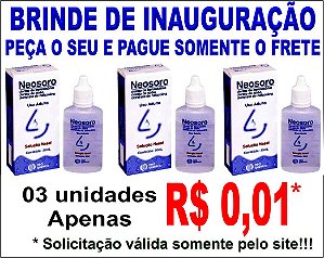 01A -   Brinde de divulgação 01 - 3 vidros de Neosoro Adulto 30ml