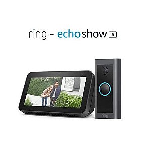 Pacote Ring Video Doorbell com fio com Echo Show 5 (2ª geração)