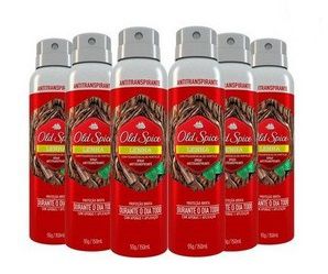 Kit 06 Desodorantes Antitranspirante Old Spice Lenha -150ml 
