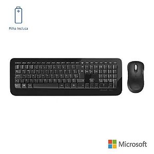 Teclado E Mouse Sem Fio Desktop 850 Usb Preto Microsoft - PY