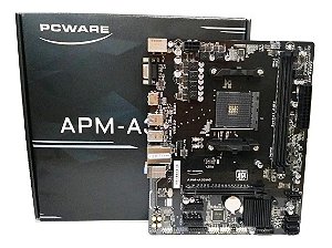 PLACA MÃE PCWARE P/ AMD RYZEN MATX APM-A320G, 2XDDR4 32GB,