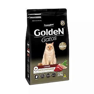 Ração Golden para Gatos Adultos Castrados Sabor Carne