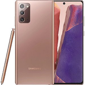 Smartphone Samsung Galaxy Note 20 256GB Dual Chip Android 10.0 Tela 6.7" Octa-Core 5G Câmera Tripla 12MP+64MP+12MP - Mystic Bronze