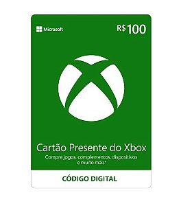 Gift Card Digital Xbox Cartão Presente - R$ 100