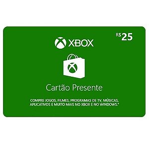Gift Card Digital Xbox Cartão Presente - R$25