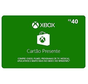 Gift Card Digital Xbox Cartão Presente - R$40