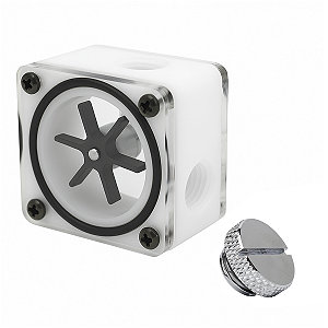Medidor de Fluxo Água Branco Freezemod Water Cooler Custom