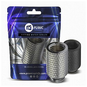 Fitting Extensor 30mm Preto/Prata PUWC G1/4