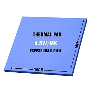 Thermal PAD Térmico 0.5mm 4.5W/mk 10x10cm