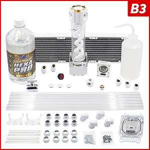 Kit Water Cooler Completo AMD 360mm RGB White Edition Tubos Rígidos